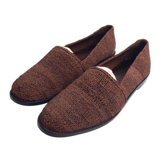 Cole Haan Resort Loafers Men's 10M Brown Woven Leather Artisan Slip On Shoes